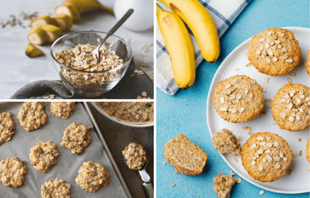 Rețetă de cookies cu banane și ovăz, cu doar 3 ingrediente