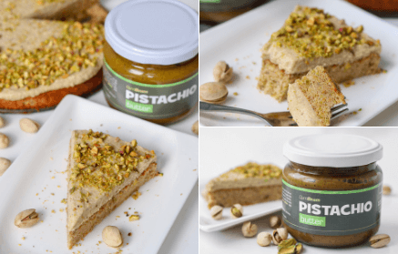 Rețetă fitness: Tort de fistic cu cremă de ricotta, proteine și unt de fistic