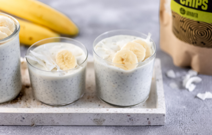 Rețetă Fitness: Budincă de chia și nucă de cocos cu banane