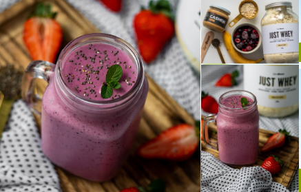 Rețetă fitness: Smoothie răcoritor cu fructe de pădure și proteine