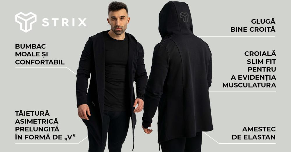 Cardigan Hoodie Black - STRIX