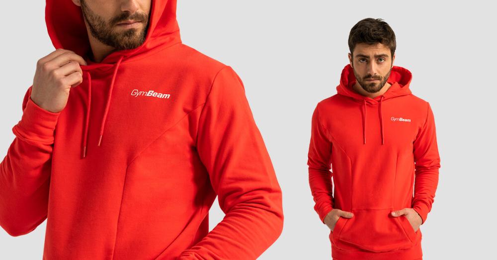 Hanorac Limitless Hoodie Hot Red - GymBeam