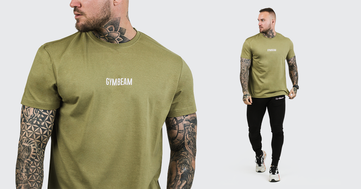 Tricou FIT Olive- GymBeam