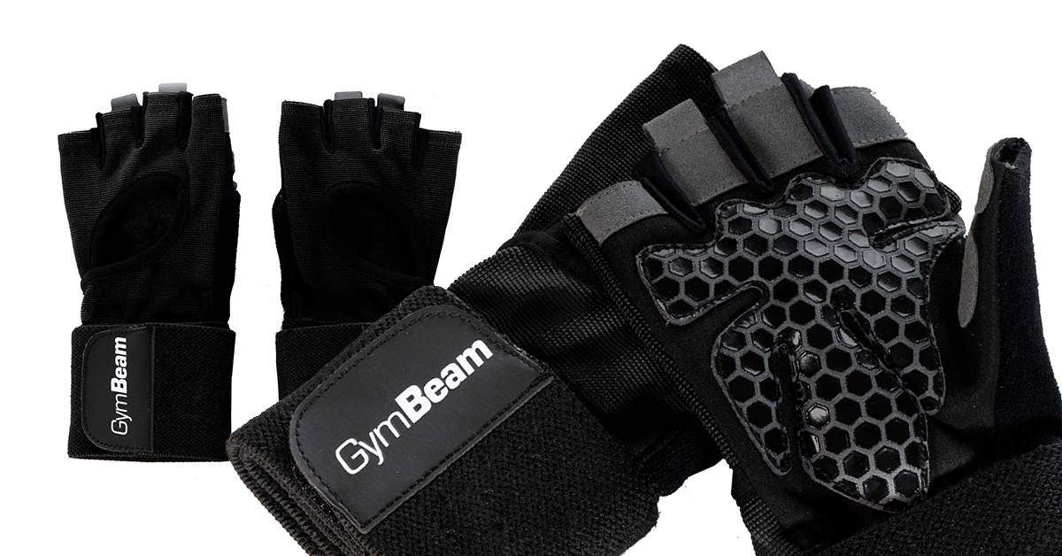 Mănuși fitness pentru femei Guard Black - GymBeam